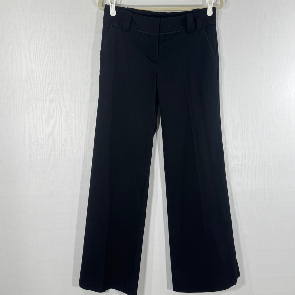 BCBGeneration Black Wide Leg Suiting Career Business Trousers Pants Size 6 NWT